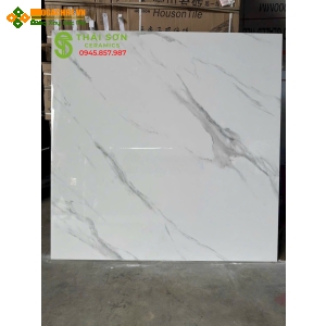 Gạch ấn độ bóng kiếng 120x120 màu trắng vân