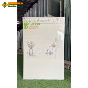 Gạch cmc bóng kiếng 30x60 ốp tường màu vàng kem