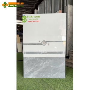 Gạch hà thanh 30x60 bóng kiếng đậm nhạt ốp tường phòng khách
