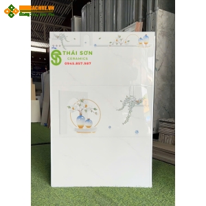 Gạch hà thanh trắng mây 30x60 ốp tường bóng kính