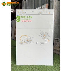 Gạch hà thanh bóng kính 30x60 ốp tường trắng vân 
