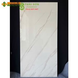 Gạch 80x160 bóng kiếng ấn độ màu trắng kem vân khói
