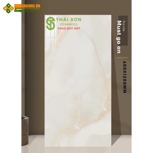 Gạch lát nền ấn độ 60x120 màu kem vàng cao cấp