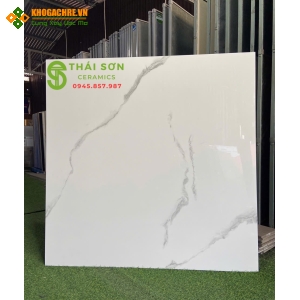 Gạch màu trắng vân mây 120x120 ốp tường ấn độ