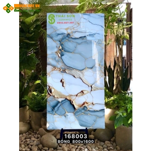 Gạch vân xanh nhũ kim vàng 80x160 siêu bóng ấn độ