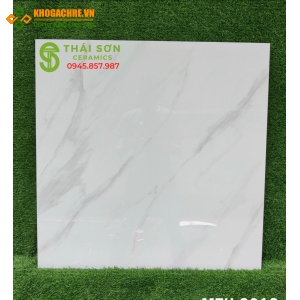 Gạch ấn độ 80x80 bóng kiếng màu trắng vân mây