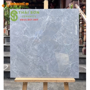 Gạch lát nền vicenza 80x80 bóng kiếng màu xám vân trắng