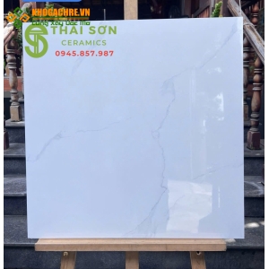 Gạch lát nền 80x80 vicenza bóng kiếng trắng vân mây
