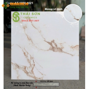 Gạch lát nền 80x80 apodio bóng vi tinh trắng vân vàng