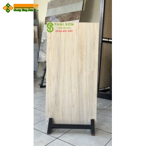 Gạch 40x80 trung quốc ốp tường bóng kiếng màu vàng kem nhạt