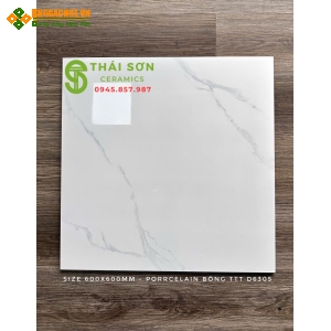 Gạch takao 60x60 bóng kiếng vân mây trắng