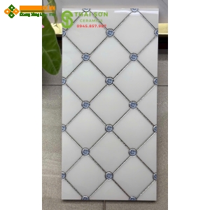 Gạch trung quốc 30x60 màu trắng khắc nhũ bạc