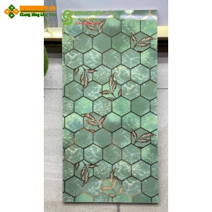 Gạch 30x60 trung quốc màu xanh hình lục giác nhỏ