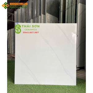 Gạch bóng kiếng 80x80 vitto màu trắng vân lát nền cao cấp