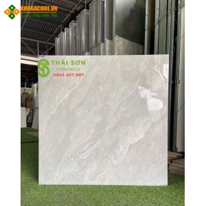 Gạch lát nền phòng khách 80x80 vitto bóng kiếng màu xám