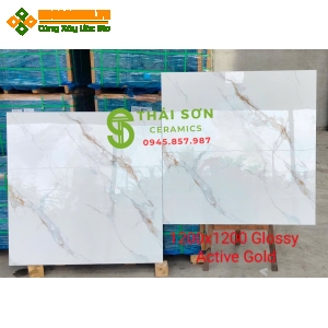 Gạch lát nền 120x120 ấn độ bóng kiếng trắng vàng kim