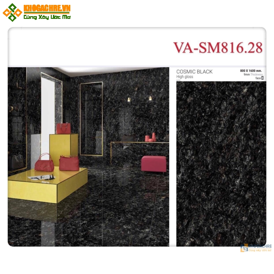 GẠCH LÁT NỀN 80×160 MÀU ĐEN VÂN TRẮNG GIÁ TỐT TẠI THỦ DẦU MỘT