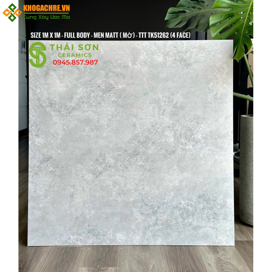 Gạch 100x100 lát nền đá mờ đồng chất cao cấp