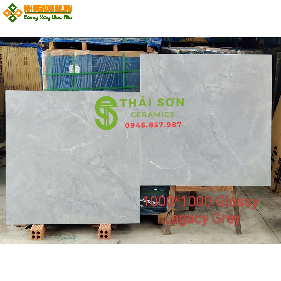 Gạch lát nền 100x100 ấn độ màu xám vân bóng kiếng