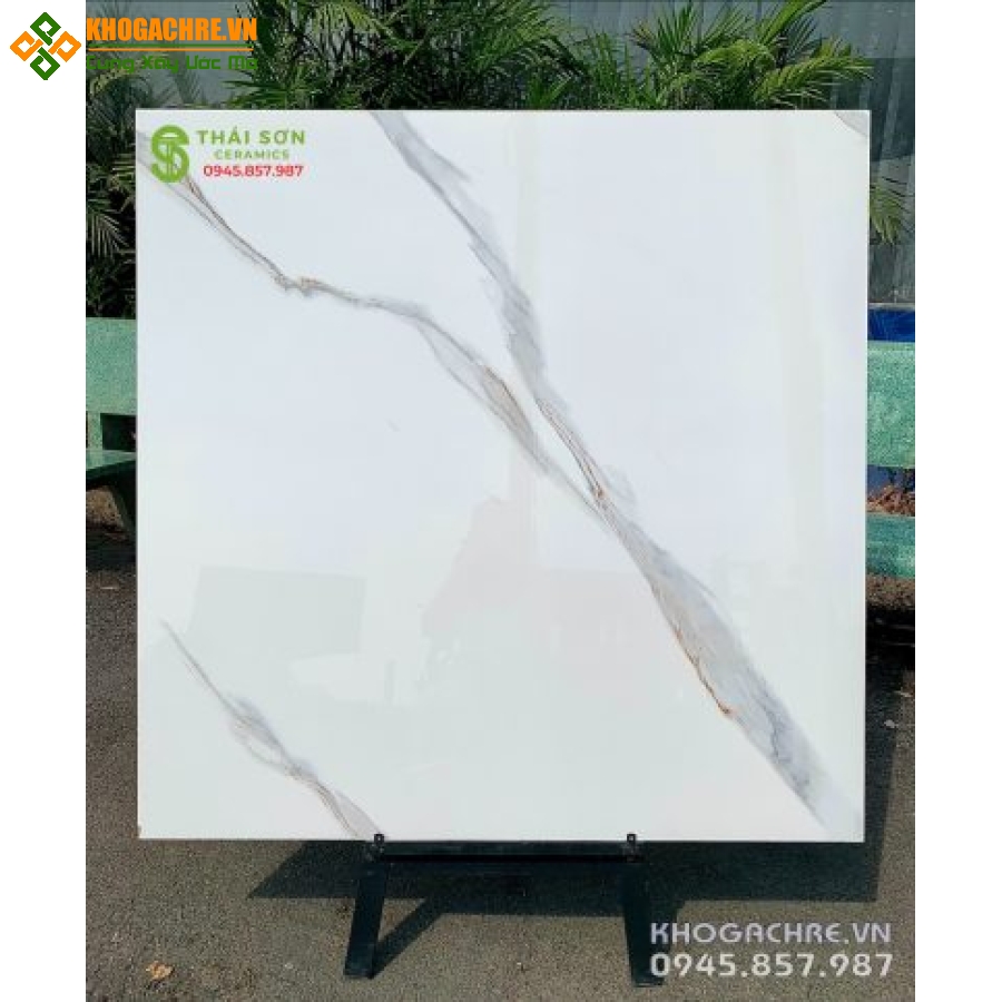 Gạch 100×100 vân trắng mây cao cấp