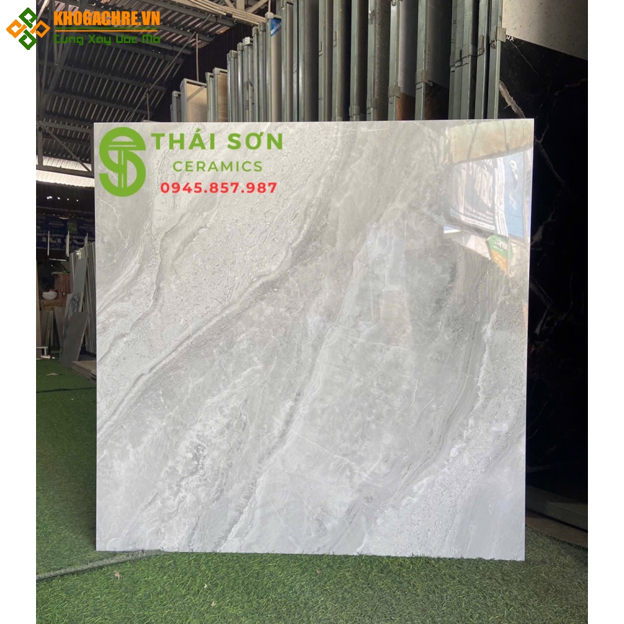Gạch fushita bóng kiếng 100x100 lát nền vân xám