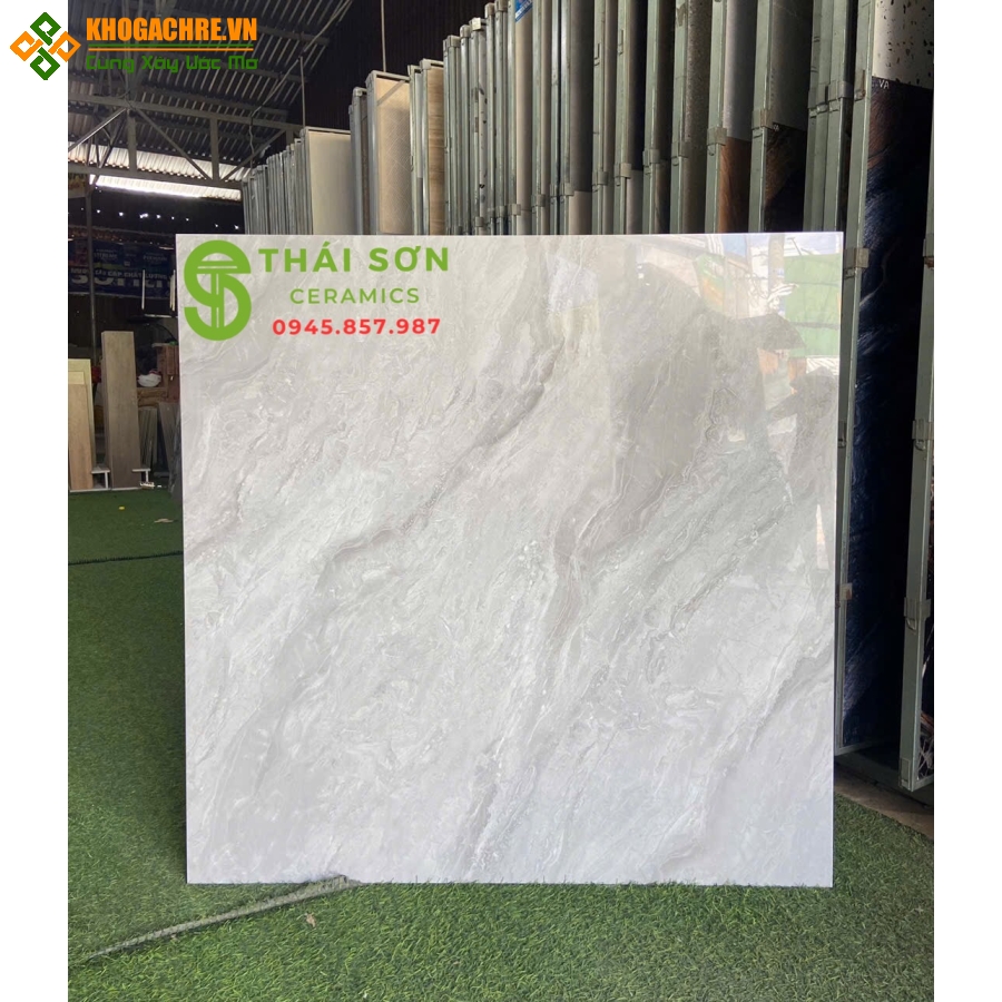 Gạch xám vân bóng kiếng tasa 100x100 lát nền 