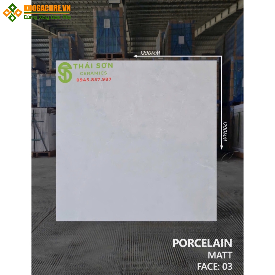 Gạch 120x120 ấn độ matt mờ màu xám xi măng cao cấp
