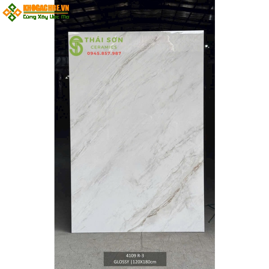 Gạch 120x180 lát nền siêu bóng ấn độ trắng vân đá