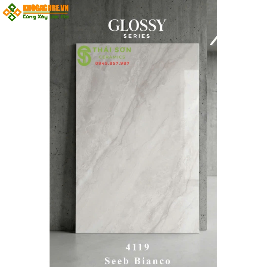 Gạch 120x180 lát nền siêu bóng ấn độ Seeb Bianco