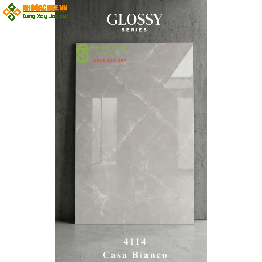 Gạch 120x180 lát nền bóng kính ấn độ Casa Bianco