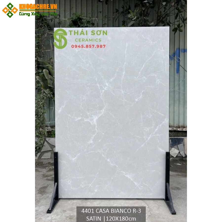 Gạch 120x180 lát nền matt mờ màu xám Casa Bianco