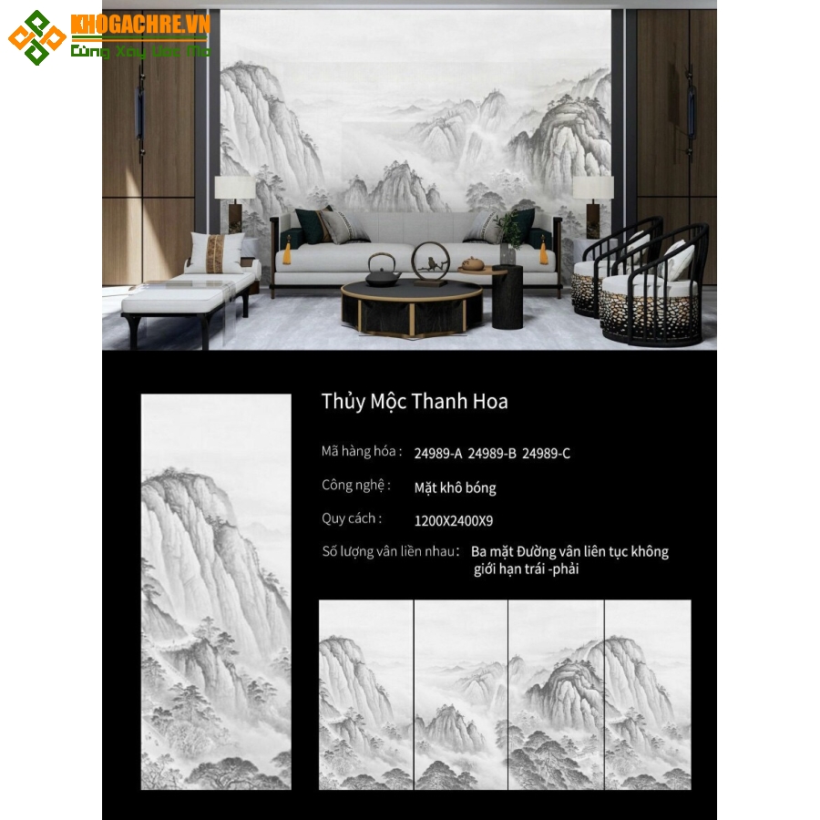 Gạch tranh đá 120x240 thủy mộc thanh hoa
