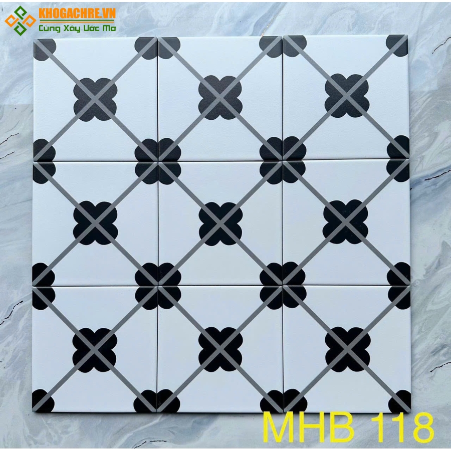 Gạch bông 20x20 trung quốc lót nền hàng bar