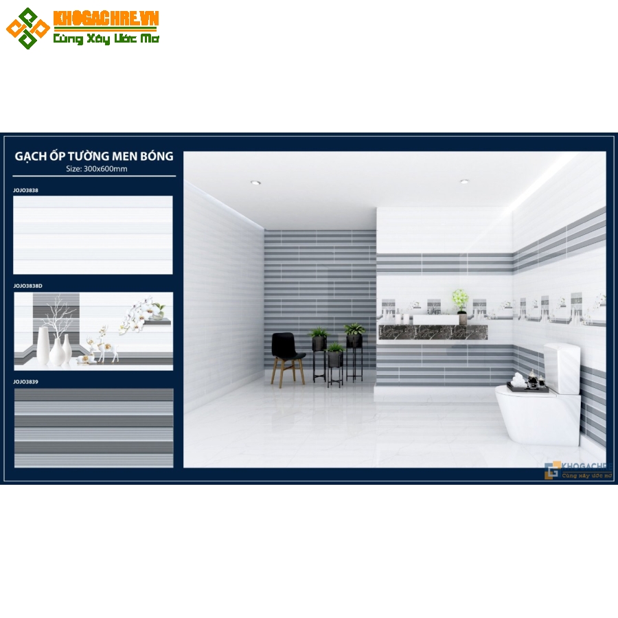 Gạch ốp tường bộ 300×600 JoJo giá rẻ