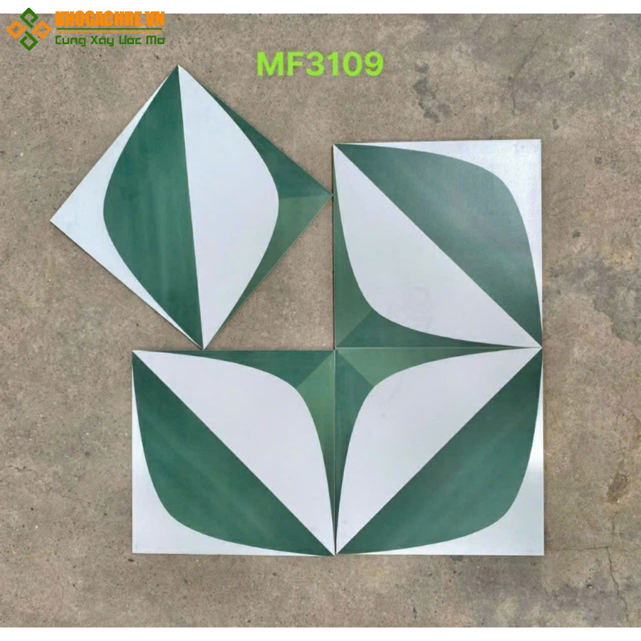 Gạch bông 30x30 trung quốc màu xanh trắng