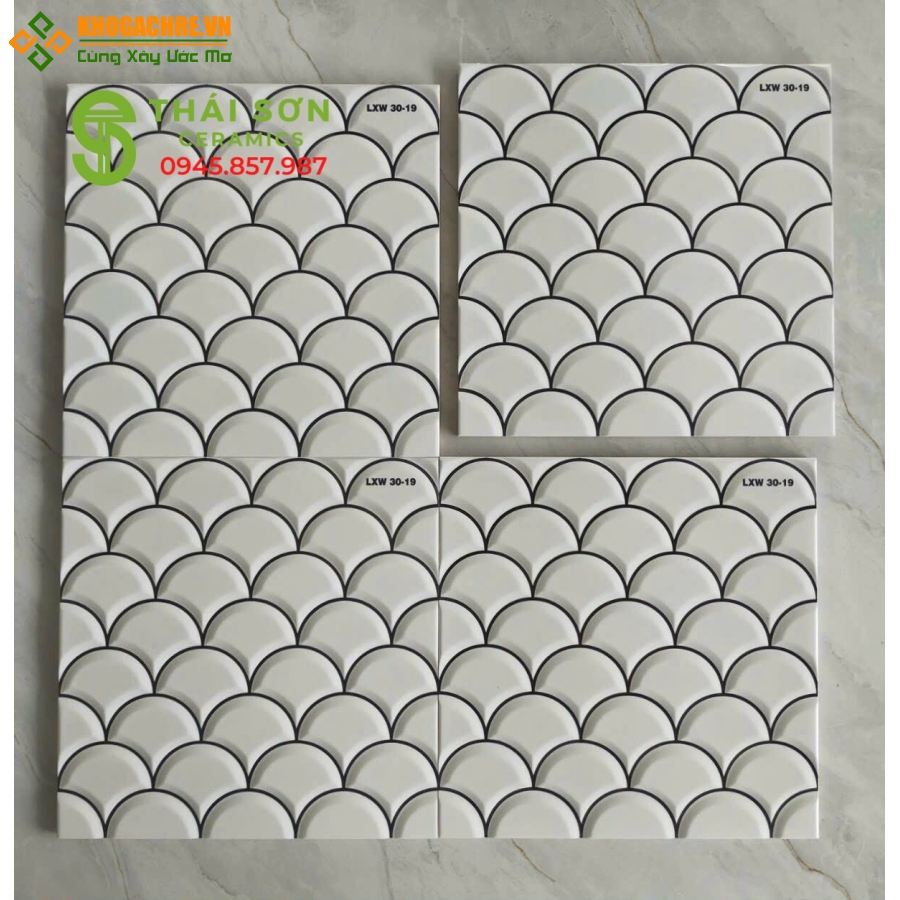 Gạch trang trí vảy cá 30x30 ốp bếp đẹp
