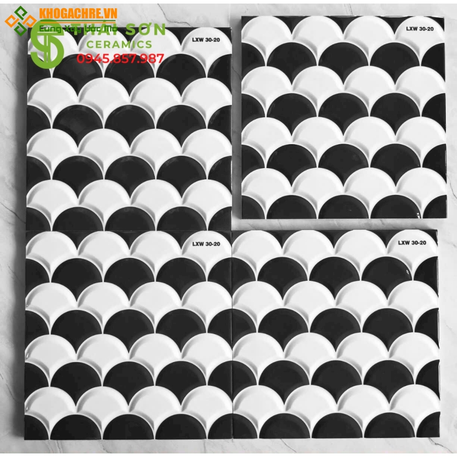 Gạch vảy cá 30x30 ốp tường trang trí giá rẻ