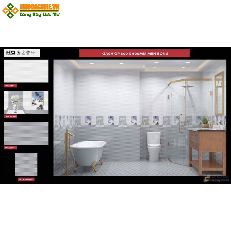 Gạch men ốp tường 300×600 giá rẻ tại long an