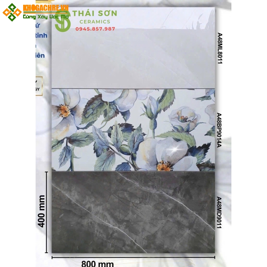 Gạch ốp tường 40x80 apodio màu xám bộ đậm nhạt