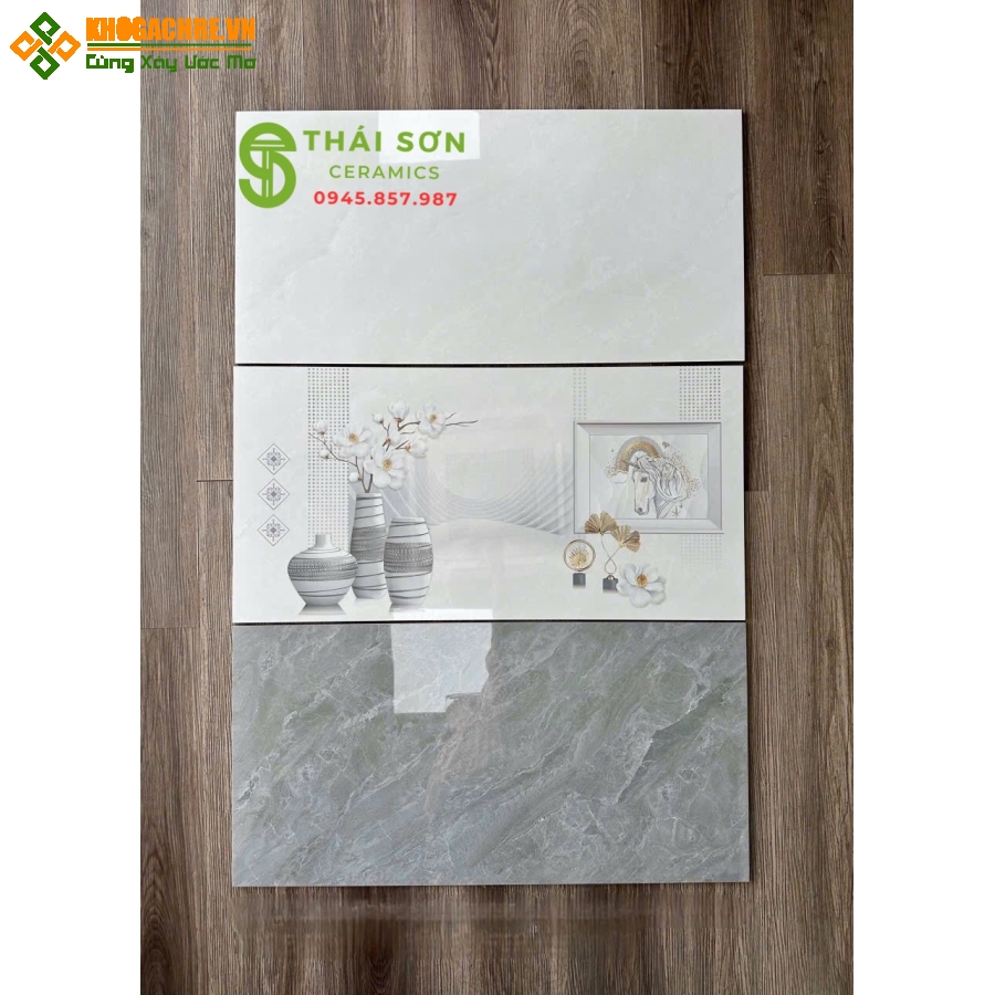 Gạch ốp tường cmc 40x80 đậm nhạt xám vân đá
