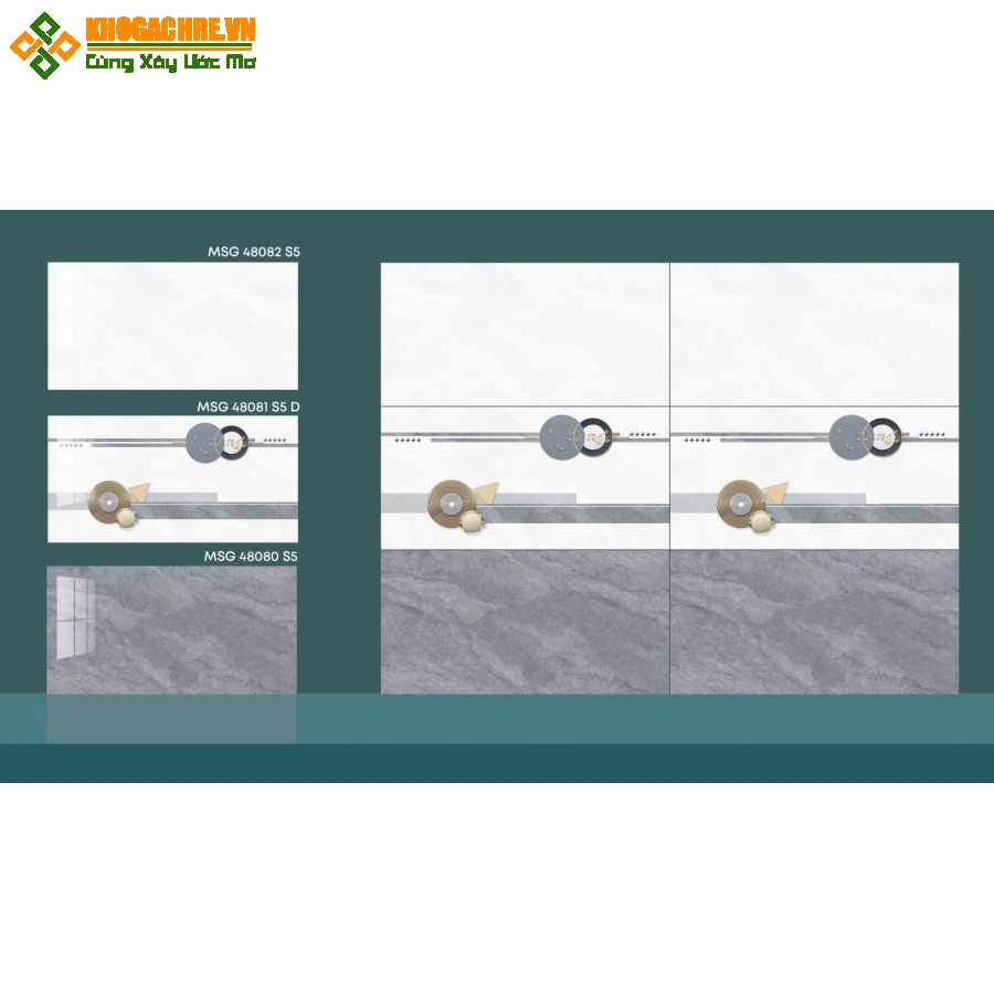 Gạch ốp tường 40x80 cmc bóng kiếng cao cấp Tân Phú