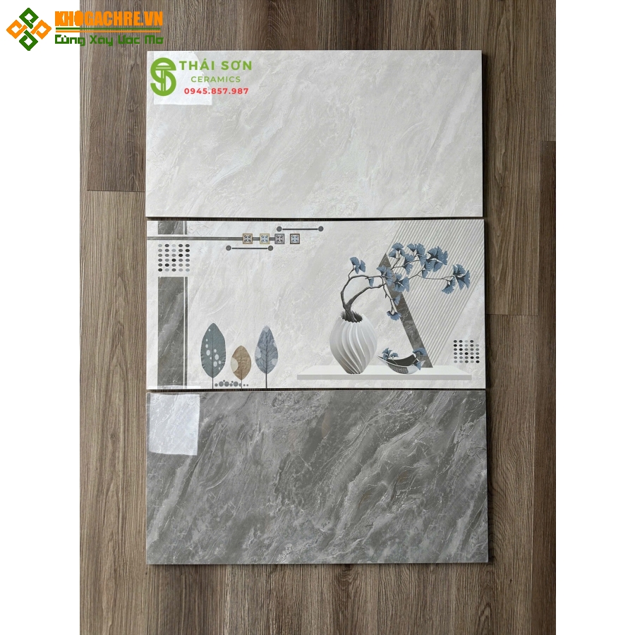 Gạch ốp phòng khách 40x80 bóng kiếng cmc cao cấp