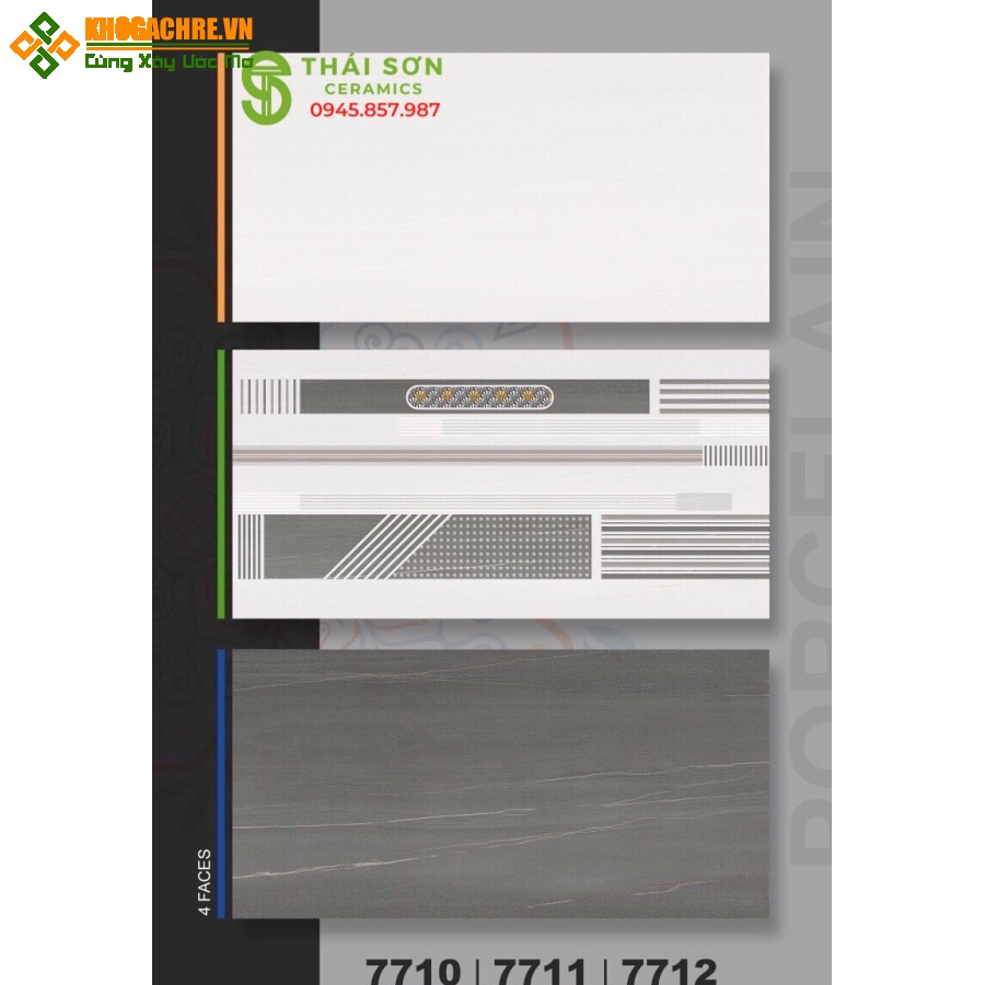 Gạch ốp tường tasa 40x80 bóng kiếng bộ đậm nhạt