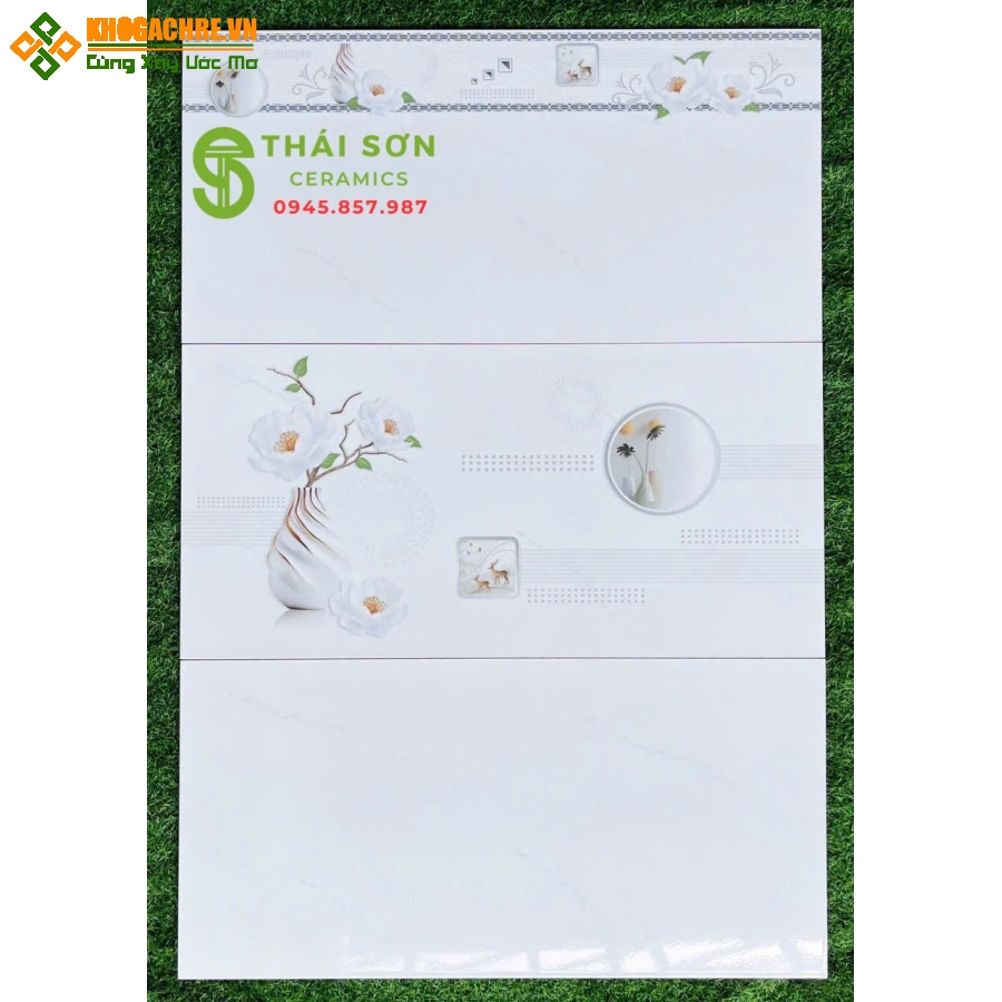 Gạch phương nam 40x80 ốp tường màu trắng mây 