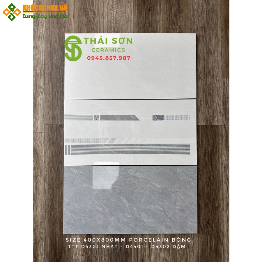 Gạch takao bóng kiếng tông xám 40x80 ốp tường