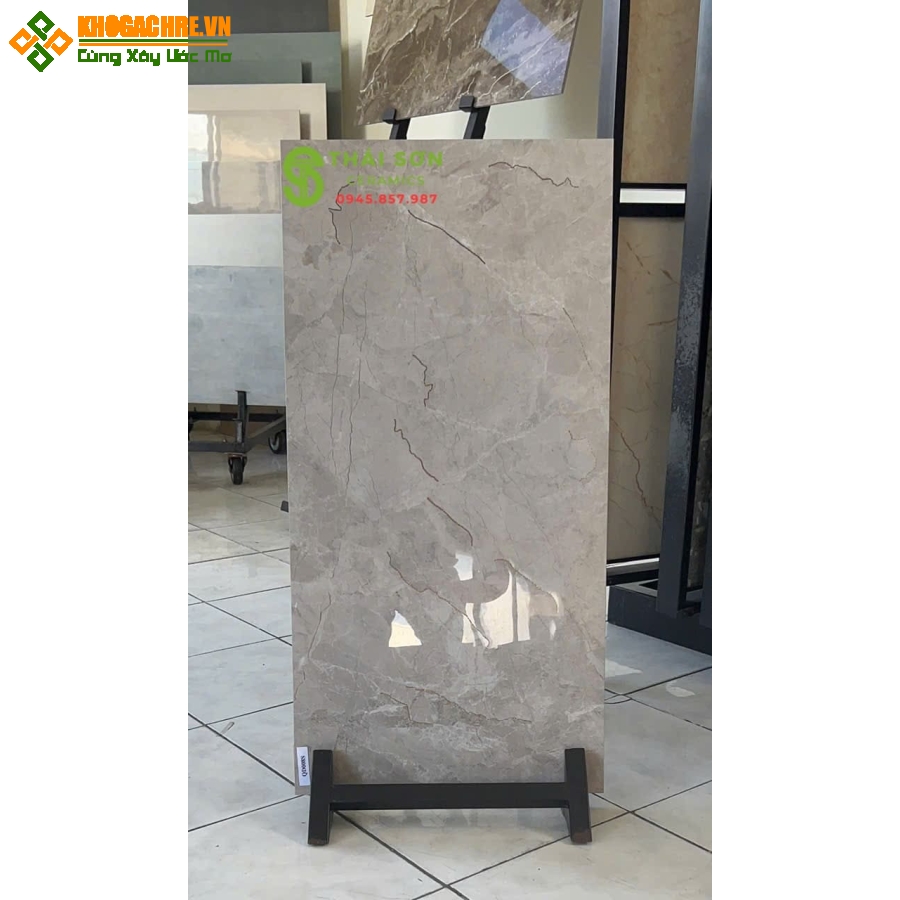 Gạch 40x80 ốp tường trung quốc khắc kim vàng vân đá 
