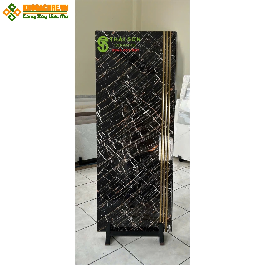 Gạch bậc cầu thang 47x120 màu đen tia chớp
