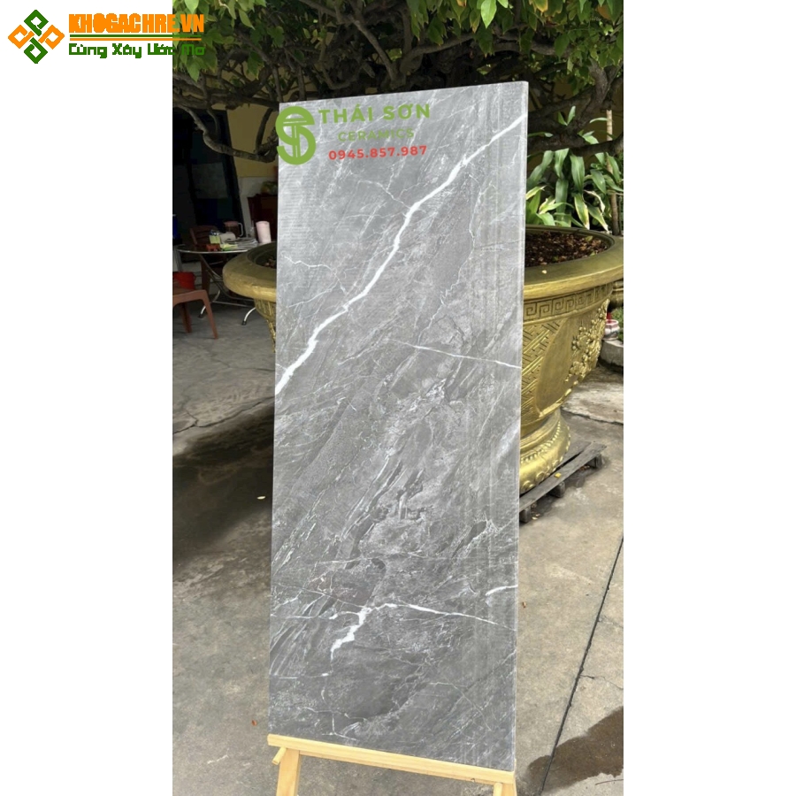 Gạch lát cầu thang 47x120 trung quốc xám vân trắng