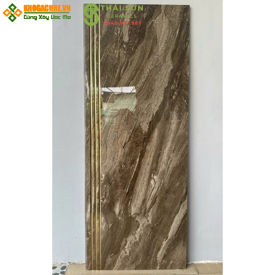 Gạch bậc cầu thang 47x120 trung quốc màu nâu 