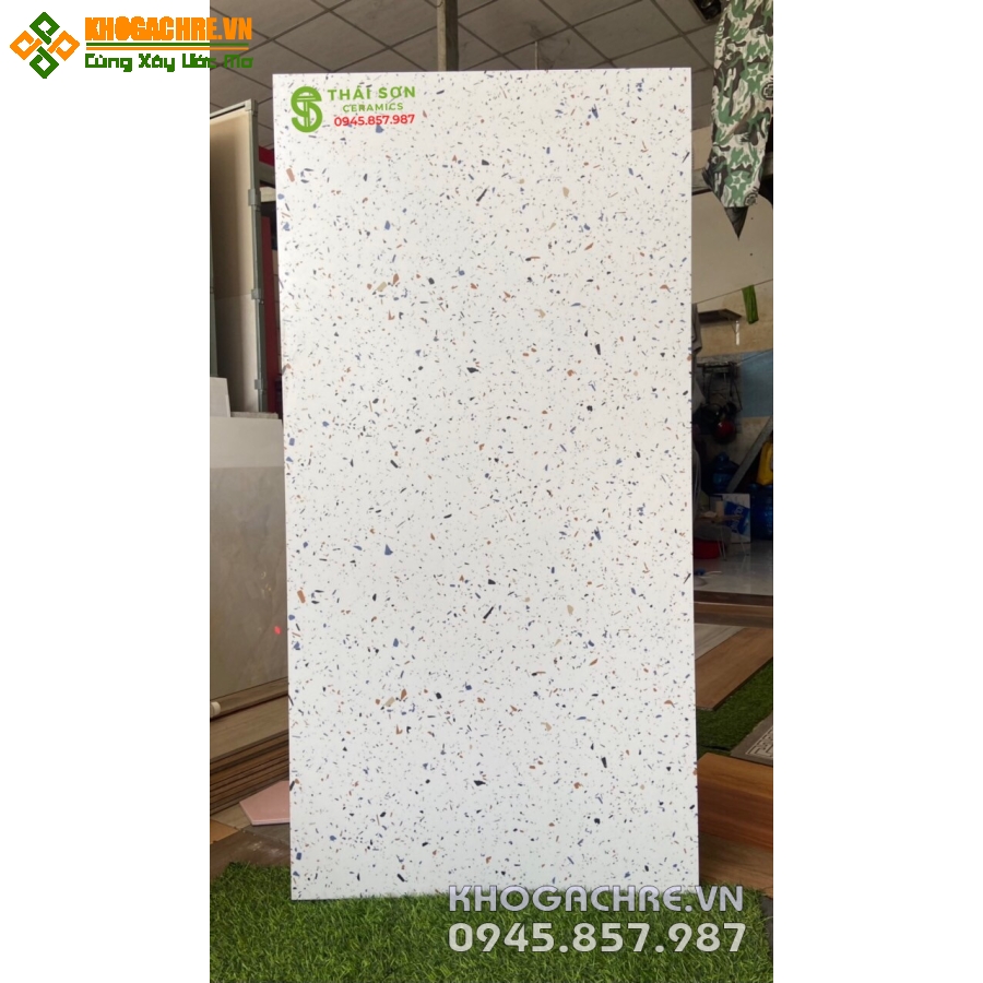 Gạch 600×1200 đá mờ terazzo cao cấp